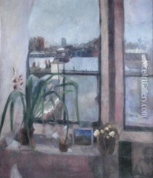 View From The Attic, St. Mary Of Angels Oil Painting - Catherine-Eva Goodman