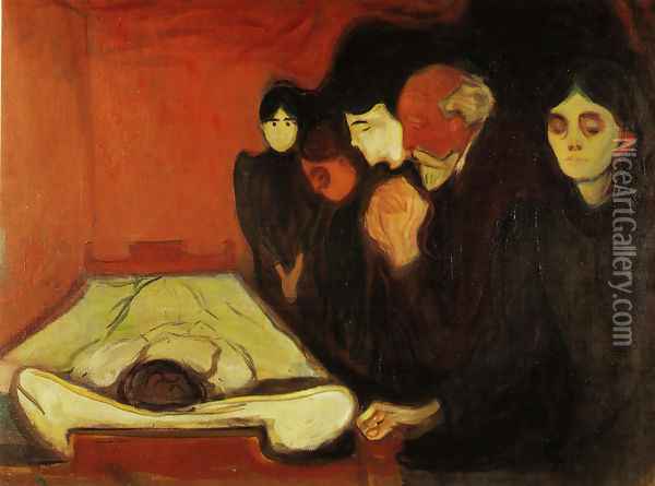 The Death Bed Oil Painting - Edvard Munch