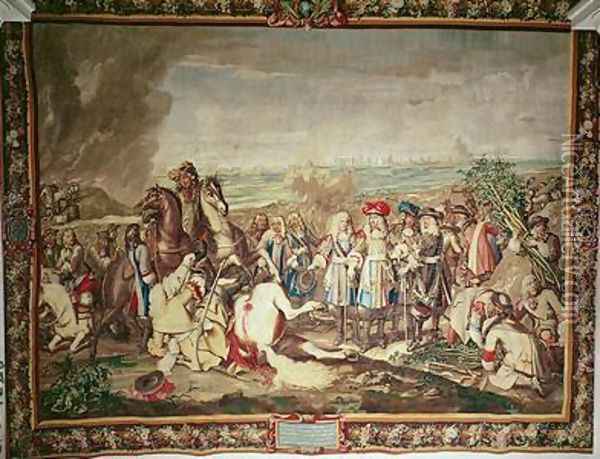 The Surrender of Marsal in 1662 Oil Painting - Charles Le Brun