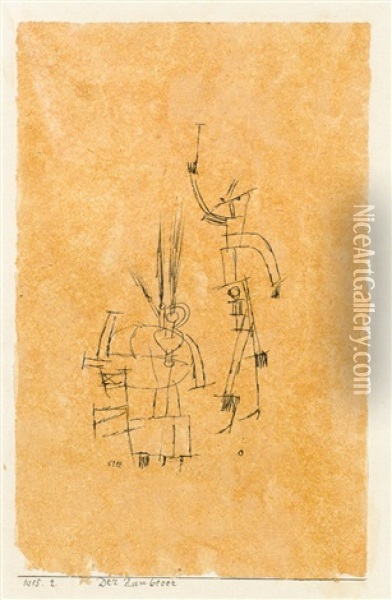 Der Zauberer Oil Painting - Paul Klee