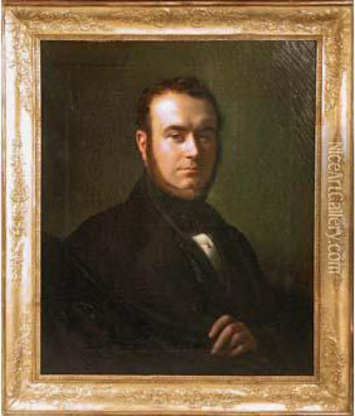 Portrait Du Vicomte Alberic Du Bus De Gisignies Oil Painting - Francois Joseph Navez