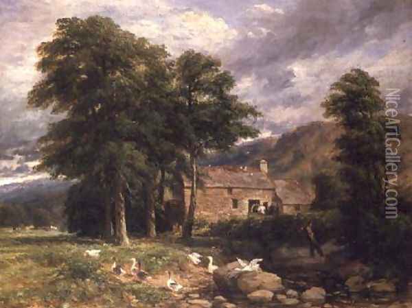 The Old Mill at Bettws-y-Coed Oil Painting - David Cox