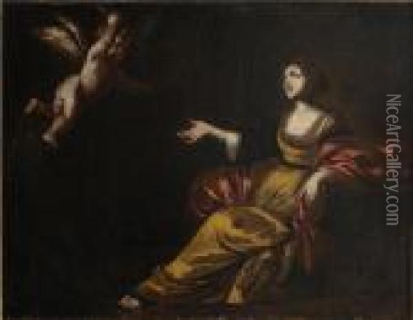 The Annunciation Oil Painting - Massimo Stanzione