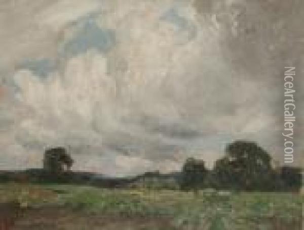 Country Landscape Oil Painting - John Noble Barlow