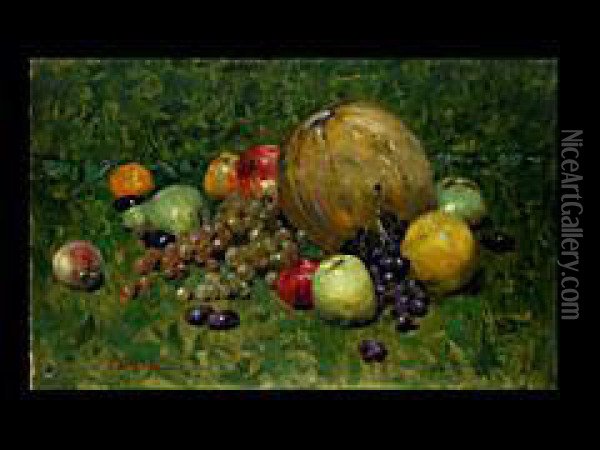 Fruchtestilleben Oil Painting - Karl Hartmann