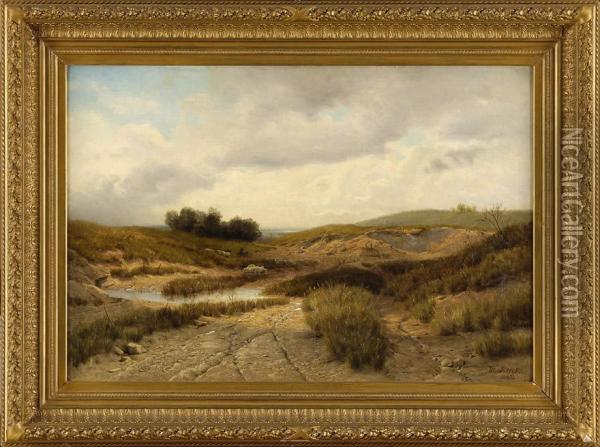 Dunenlandschaft Aus Sudholland. Oil Painting - Wladimir Jettel