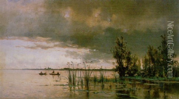 Between Middelbourg And Rotterdam Oil Painting - Edmond De Schampheleer