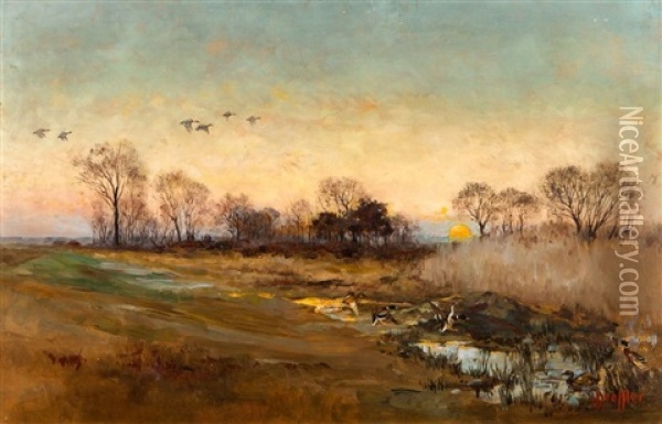 Wieczor Jesienny Oil Painting - Hans Dressler