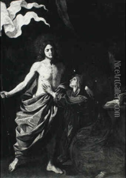 The Resurrected Christ Appearing To The Virgin Oil Painting -  Guercino