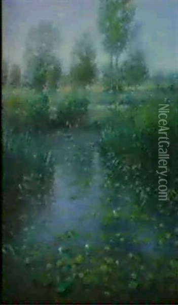 Sommarlandskap, Chantilly, Frankrike Oil Painting - Per Ekstroem