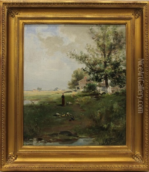 Country Landscape Oil Painting - Frank F. English