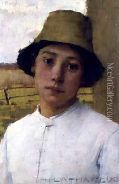 The Young Farmhand Oil Painting - Henry Herbert La Thangue