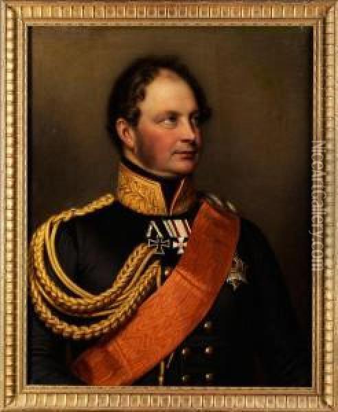 Portraitbildnis Friedrich Wilhelm Iv. Von Preussen Oil Painting - Josepha Karla Stielera