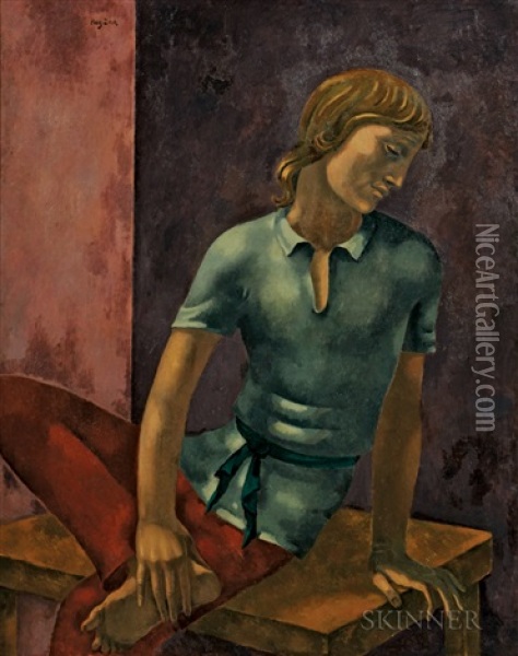 Young Acrobat Oil Painting - Eugene Zak
