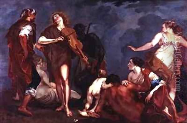 Apollo and Marsyas Oil Painting - Giuseppe Bazzani