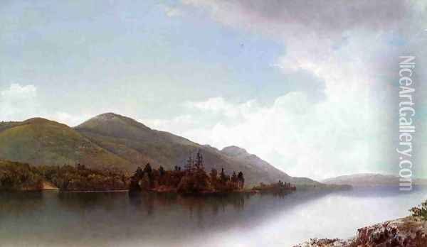 Buck Mountain, Lake George Oil Painting - David Johnson