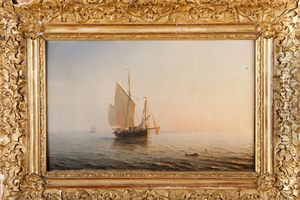 Marine Oil Painting - Baron Jean Antoine Theodore Gudin