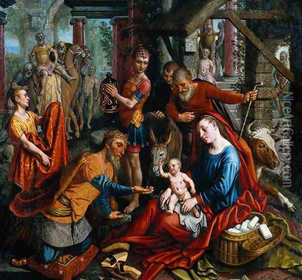 The Adoration of the Magi Oil Painting - Pieter Aertsen
