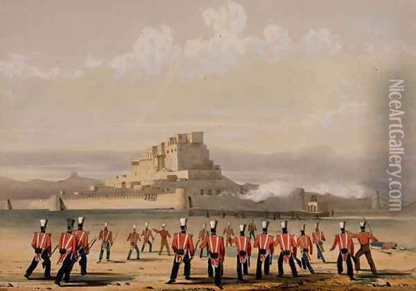 Storming of Khelat, the advance companies, 13th November 1839, from 'The Storming of Ghuznee and Khelat by W. Taylor, 1839 Oil Painting - Wingate, Lieutenant Thomas