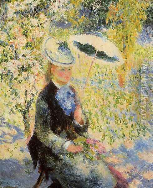 The Umbrella Oil Painting - Pierre Auguste Renoir