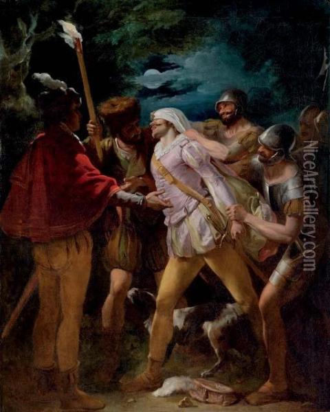 The Abduction Of Parolles, From 'all's Well That Ends Well' Oil Painting - Francis Wheatley