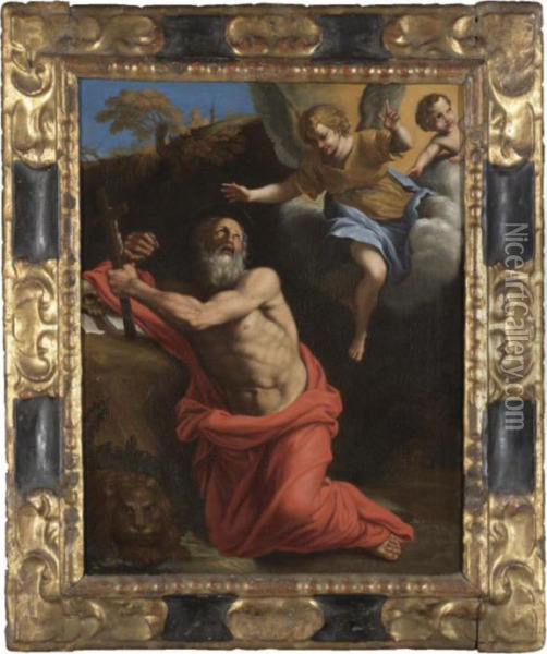 Saint Jerome Oil Painting - Domenico Zampieri (Domenichino)