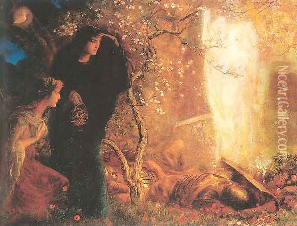 He is Risen- The First Easter 1893-96 Oil Painting - Arthur Hughes