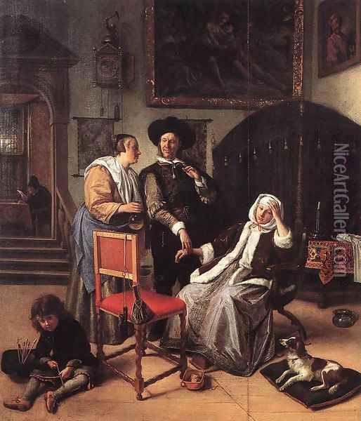 Doctor's Visit 1658-62 Oil Painting - Jan Steen