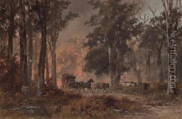 Galloping For Life Oil Painting - James Waltham Curtis