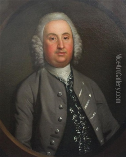 Portrait Of Robert Warner Oil Painting - Francis Milner Newton