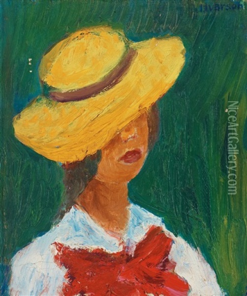 Gula Hatten Oil Painting - Ivan Ivarson