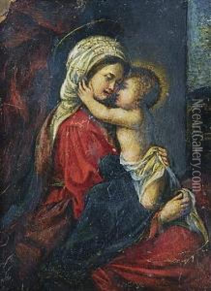 Virgen Con El Nino Oil Painting - Ippolito Scarsella (see Scarsellino)