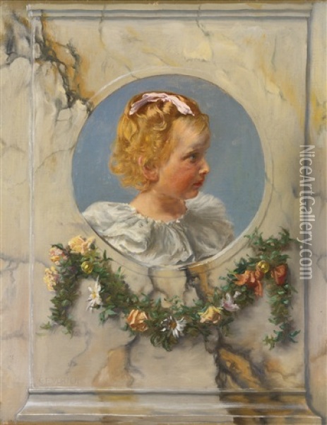 Homage To A Little Girl Oil Painting - Charles Frederick Ulrich