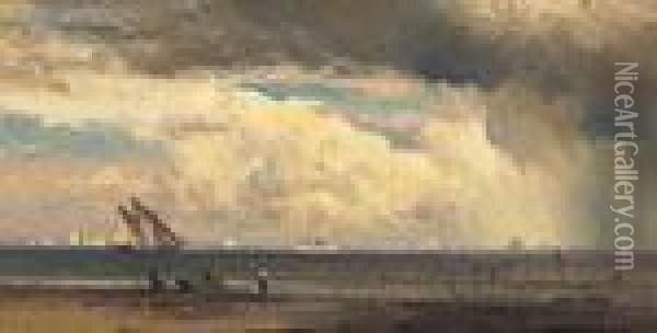 Along The Coast Oil Painting - Mauritz F. H. de Haas