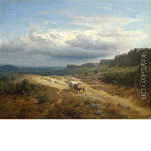 Heading West Oil Painting - Hermann Herzog