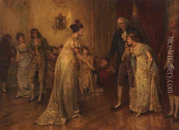 Her First Ball Oil Painting - George Goodwin Kilburne