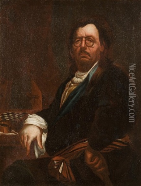 Selbstportrat Oil Painting - Johann (Jan) Kupetzki