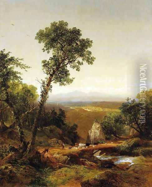 White Mountain Scenery Oil Painting - John Frederick Kensett