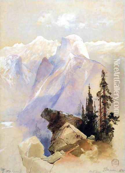 Half Dome, Yosemite Oil Painting - Thomas Moran