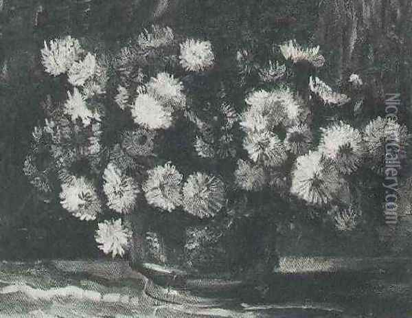 Bowl With Chrysanthemums Oil Painting - Vincent Van Gogh