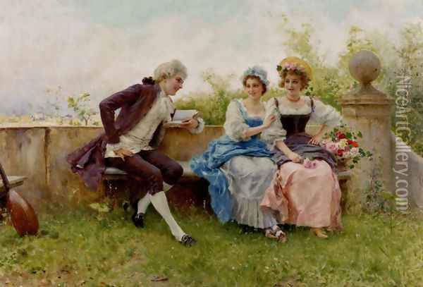 The Poem Oil Painting - Federico Andreotti