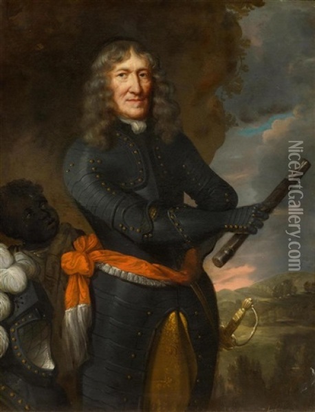 Portrait Of Prince Johann Moritz, Prince Of Nassau-siegen (1604-1679) Oil Painting - Pieter Nason