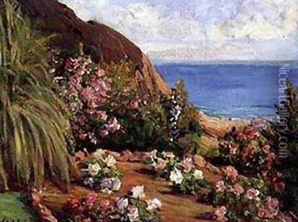 Seaside Flowers Oil Painting - Lord Frederick Leighton