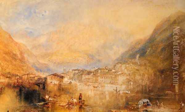 Brunnen From The Lake Of Lucerne Oil Painting - Joseph Mallord William Turner