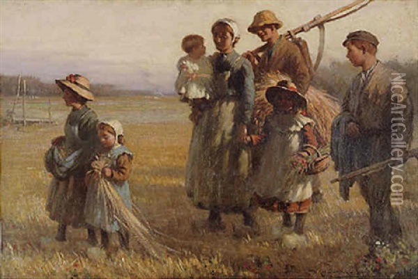 Returning From Harvest Oil Painting - William Kay Blacklock