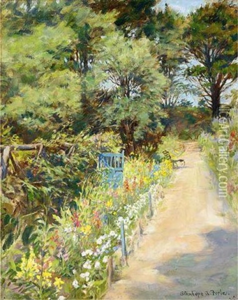 The Garden Path Oil Painting - Stanhope Forbes