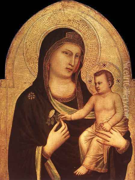 Madonna and Child 1320-30 Oil Painting - Giotto Di Bondone