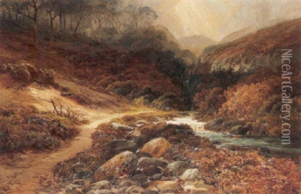 Highland Stream Oil Painting - Clarence Henry Roe