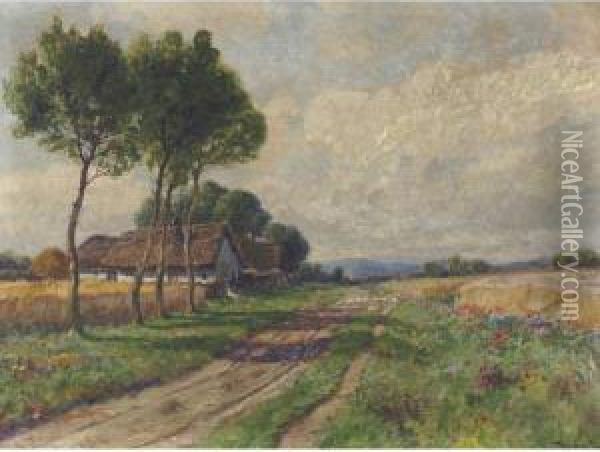 Summer Landscape Oil Painting - Ignac Ujvary