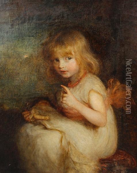 Portrait Of A Child Oil Painting - Blanche Jenkins